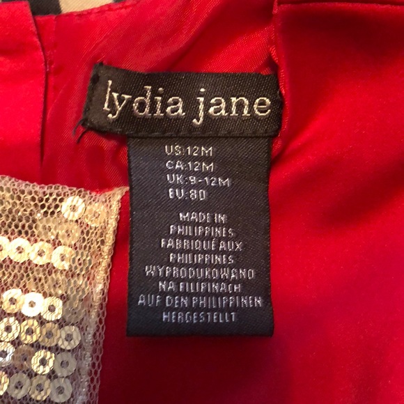 Red and gold mod-style dress - Picture 6 of 6